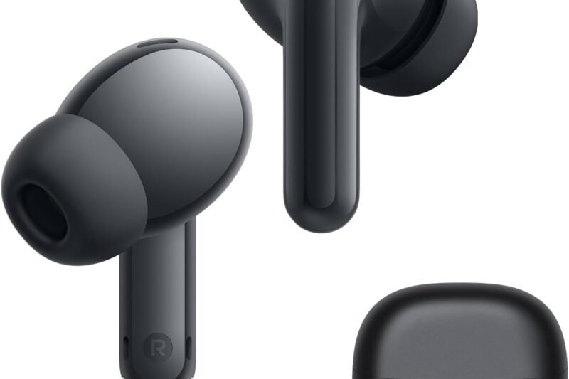 Redmi Buds 8 Lite Wireless Earbuds, 42dB Hybrid Active Noise Cancellation, 8H/36H Battery, 12.4mm Dynamic Driver, Fast Charging, Dual-Mic Clear Calls, Google Fast Pair, Black