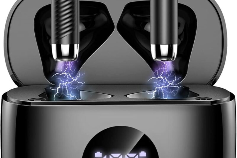 Wireless Earbuds, Bluetooth 5.4 Ear Buds LED Power Display Headphones Bass Stereo, Bluetooth Earbuds in-Ear Noise Cancelling Mic, 40H Playback Mini Case IP7 Waterproof Sports Earphones for Android iOS