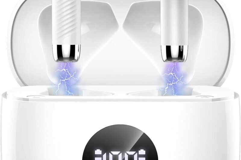 Wireless Bluetooth 5.4 Earbuds, LED Power Display Headphones, 6D Stereo