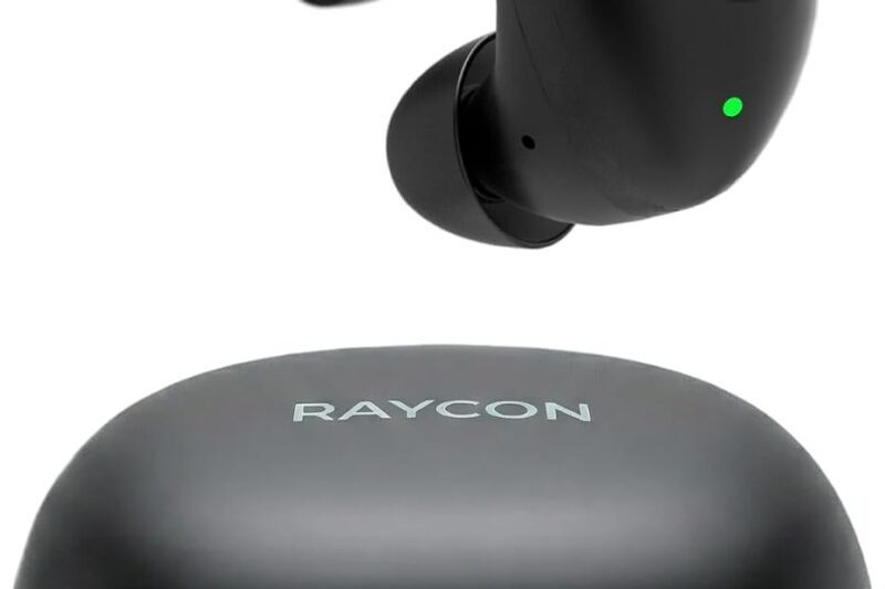 Raycon Fitness Bluetooth Wireless Earbuds + Microphone with Active Noise Canceling, Sweat & Water-Resistant Earphones, Running Headphones, Ear Buds Wireless Bluetooth 56 Hours Playtime (Black)