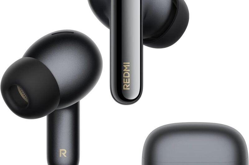 XIAOMI REDMI Buds 8 Pro Wireless Earbuds, Black, Adaptive Noise Cancelling up to 55dB, Hi-Res Audio with LDAC, 35H Battery, Dolby Atmos, IP54, Bluetooth 5.4