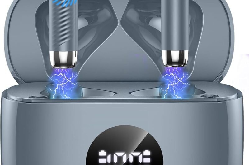 Wireless Earbuds, Bluetooth 5.4 Ear Buds, LED Power Display, 6D Bass Stereo | 4 ENC Noise Cancelling Mic, HiFi Stereo, In-Ear Headphones, 40H Playback Mini Case, IP7 Waterproof Sports, for Android iOS