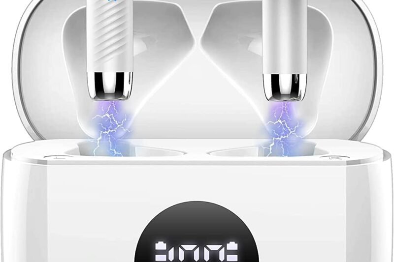 Wireless Earbuds, Bluetooth 5.4 Ear Buds, LED Power Display, 6D Bass Stereo | 4 ENC Noise Cancelling Mic, HiFi Stereo, In-Ear Headphones, 40H Playback Mini Case, IP7 Waterproof Sports, for Android iOS
