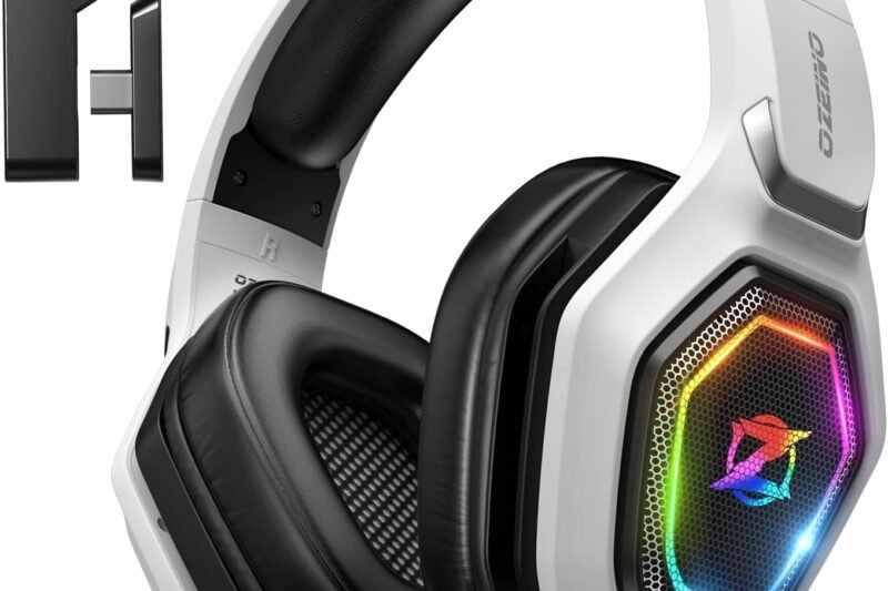 Ozeino Wireless Gaming Headset for PS5, PC, Switch| Lossless Audio-40H Batt