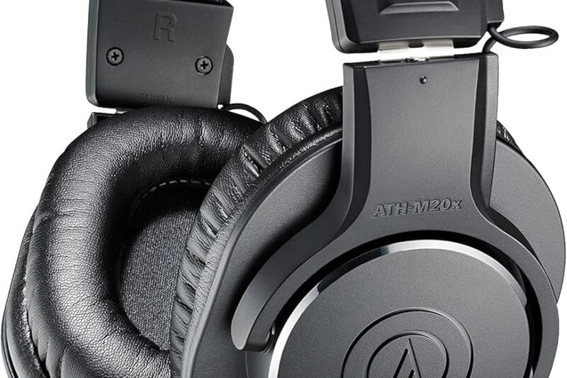 Audio-Technica ATH-M20x Professional Studio Monitor Headphones, Black